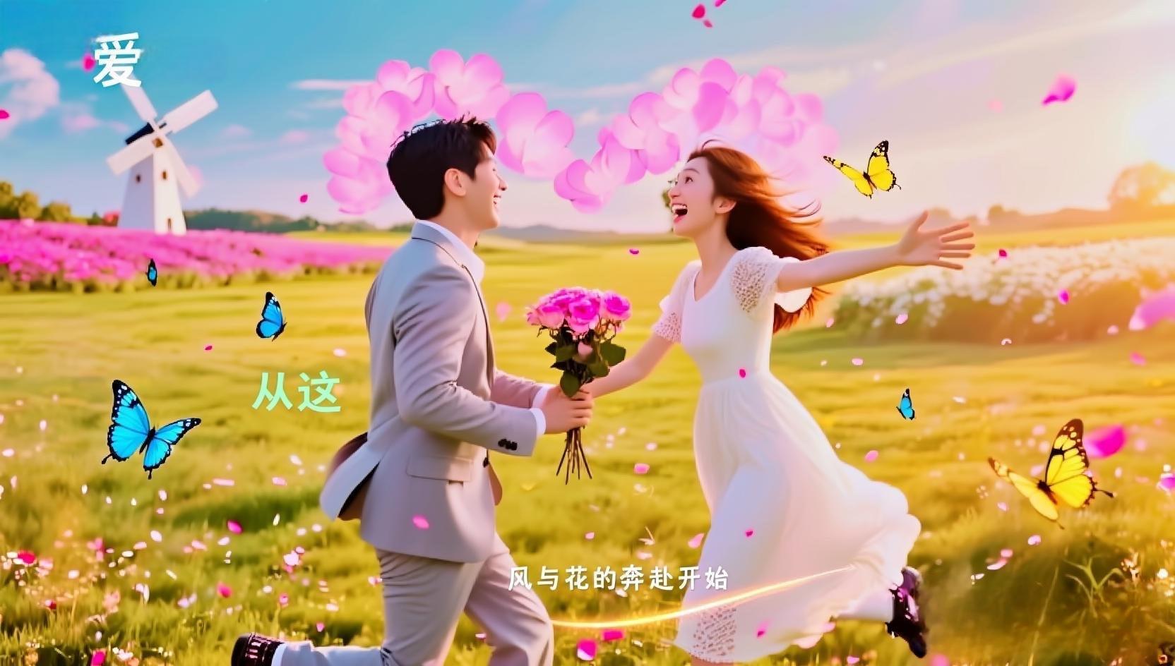平台首页图片，包含人物和玫瑰花